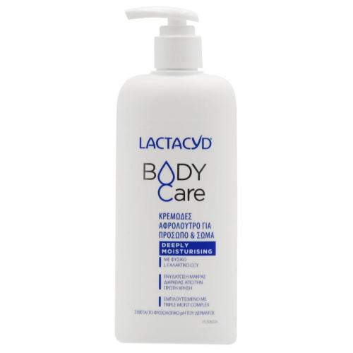 Lactacyd Body Care Shower Gel Deeply Moisturising Κρεμώδες Αφρόλουτρο για Πρόσωπο & Σώμα, Κατάλληλο για Ξηρό & Ευαίσθητο Δέρμα 300ml